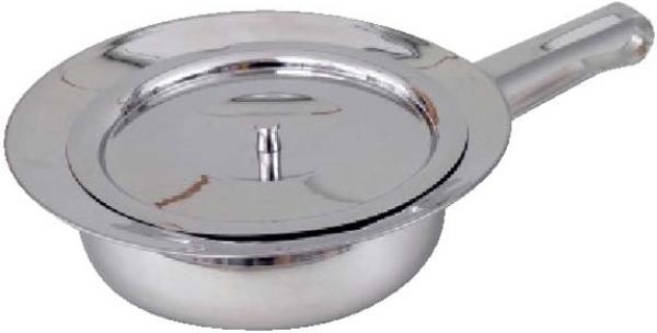 Stechbecken aus Edelstahl mit Deckel